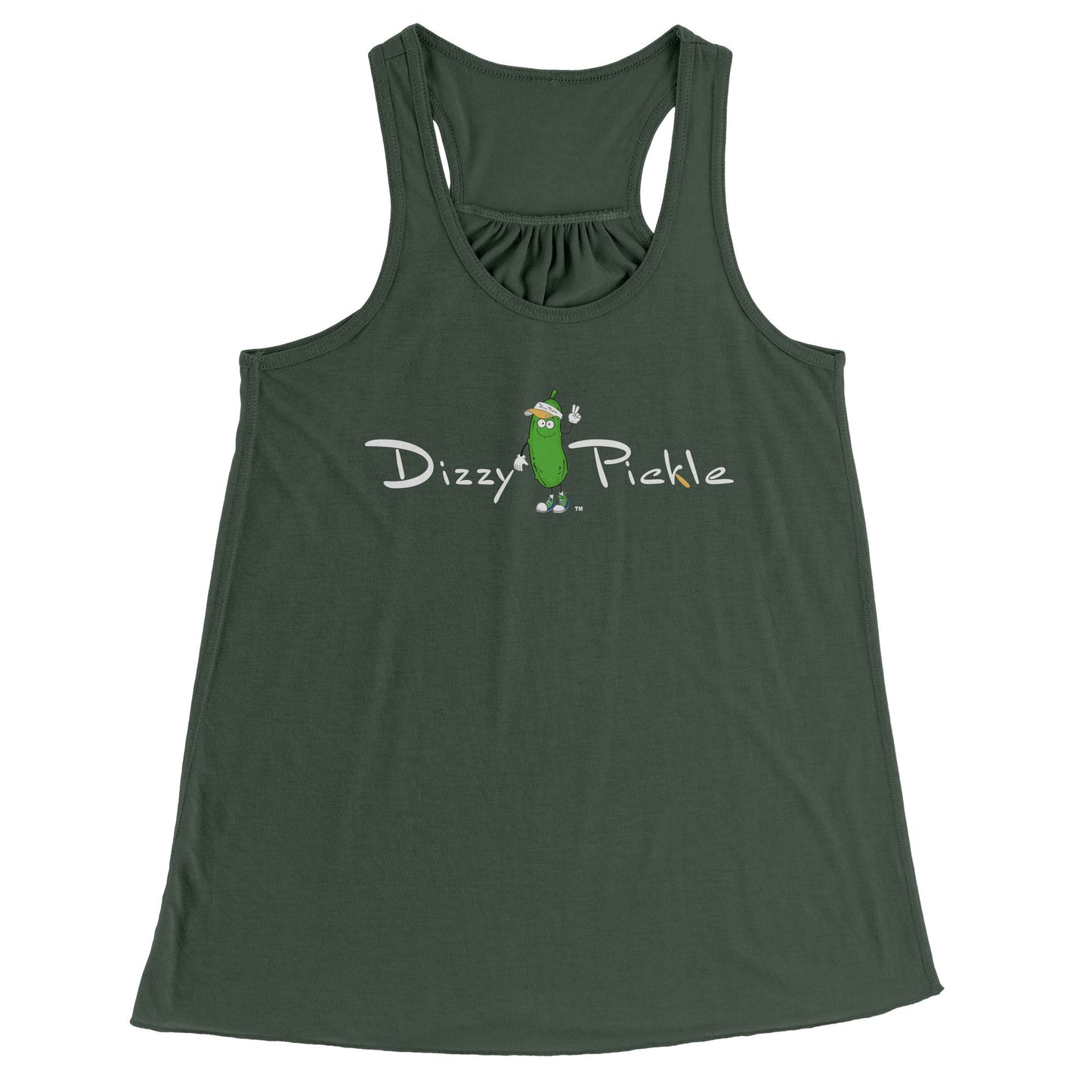 SMALL DZY P Classic - Bella Flowy Raceback Tank by Dizzy Pickle MILITARY GREEN