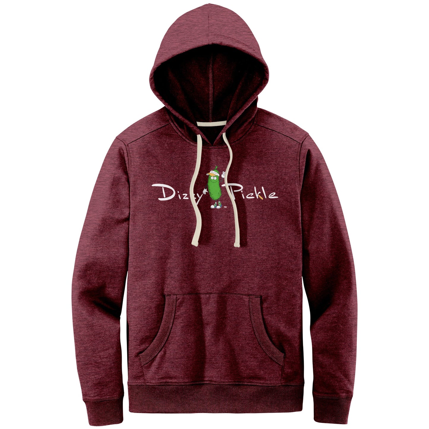 MEDIUM DZY P Classic - District Men's Re-Fleece Hoodie by Dizzy Pickle MAROON HEATHER