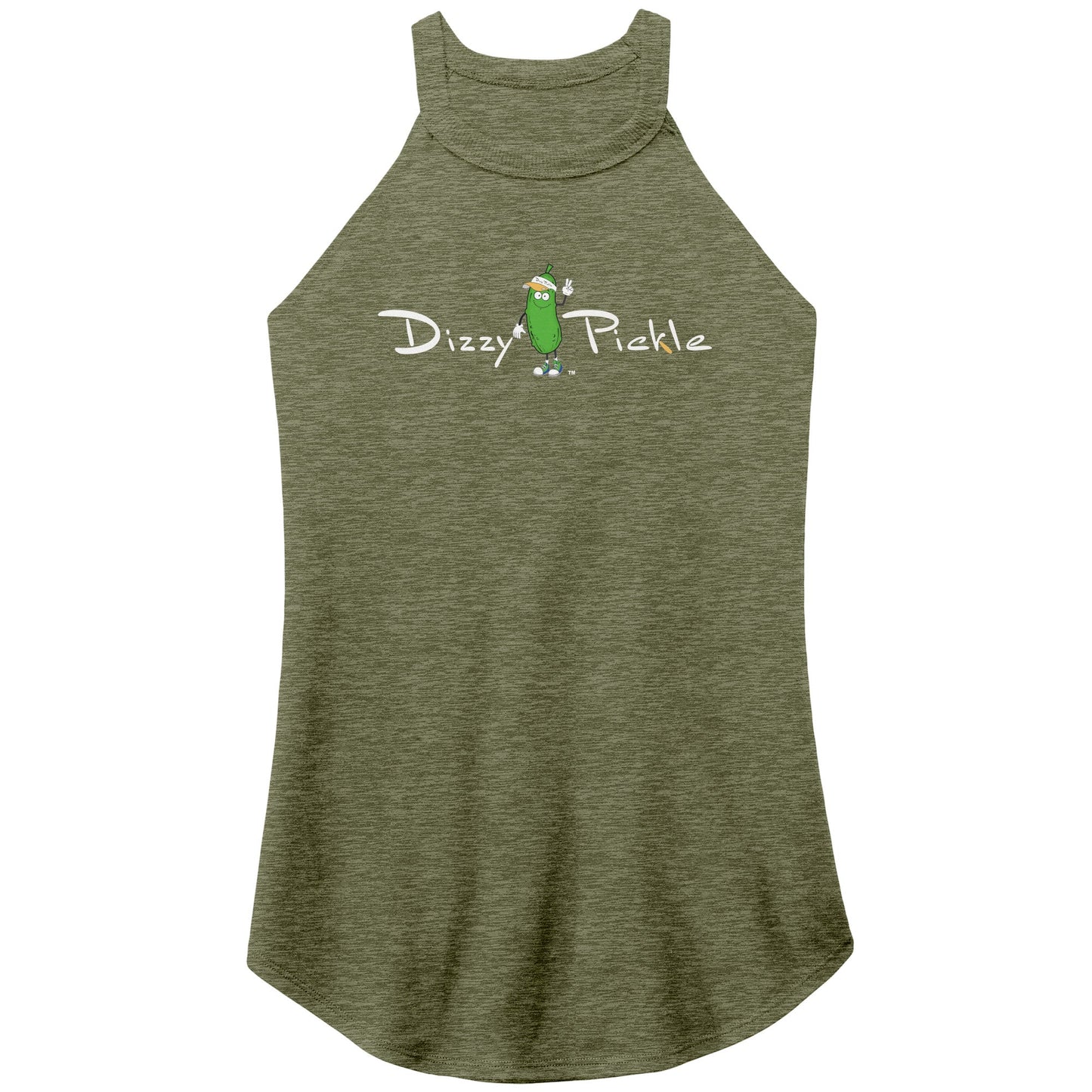 SMALL DZY P Classic - District Women's Tri-Rocker Tank by Dizzy Pickle MILITARY GREEN