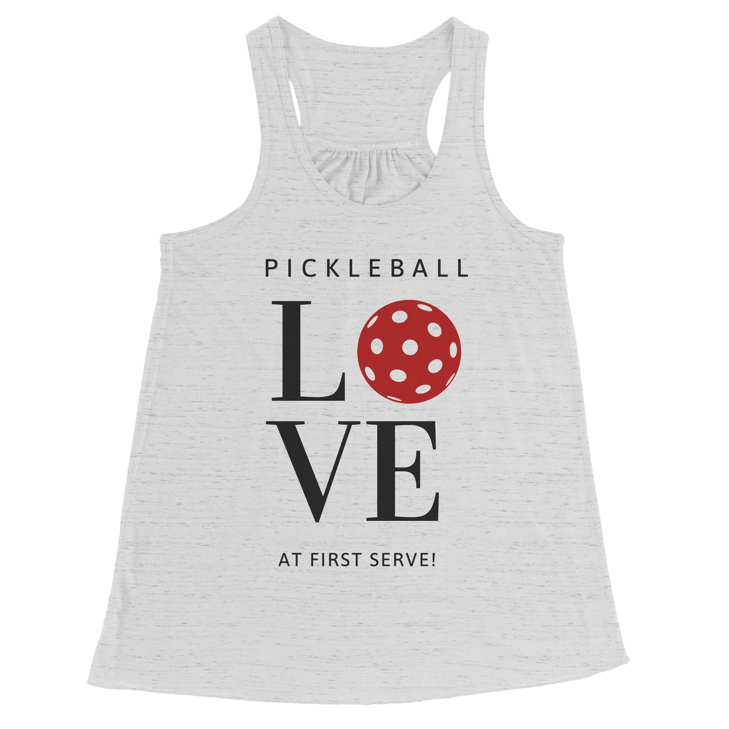 Dizzy Pickle Love at First Serve BR Women's Pickleball Bella Flowy Raceback Tank