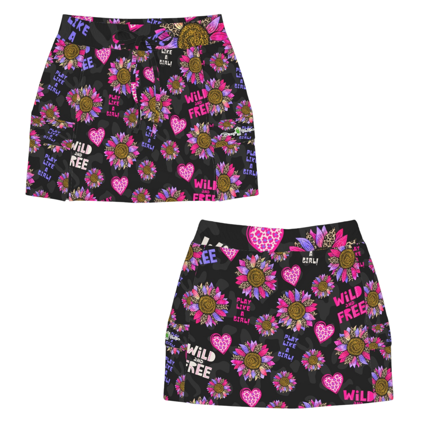 Dizzy Pickle Amber Wild and Free Women's Sports Cargo Straightline Skorts