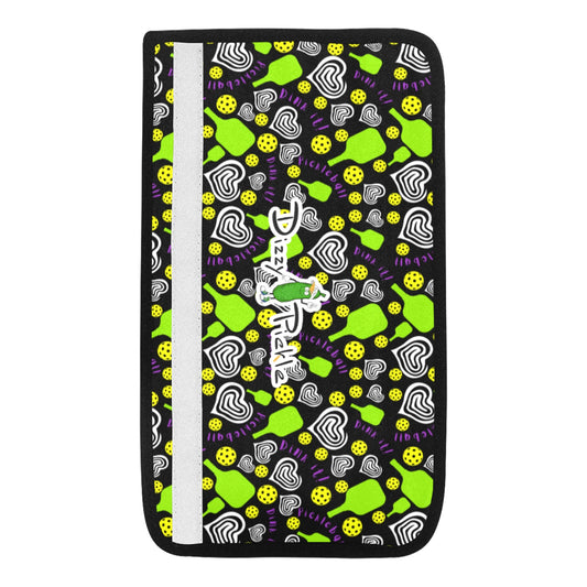 Dizzy Pickle Dinking Diva Hearts BG Car Seat Belt Cover 7" x 12.6"