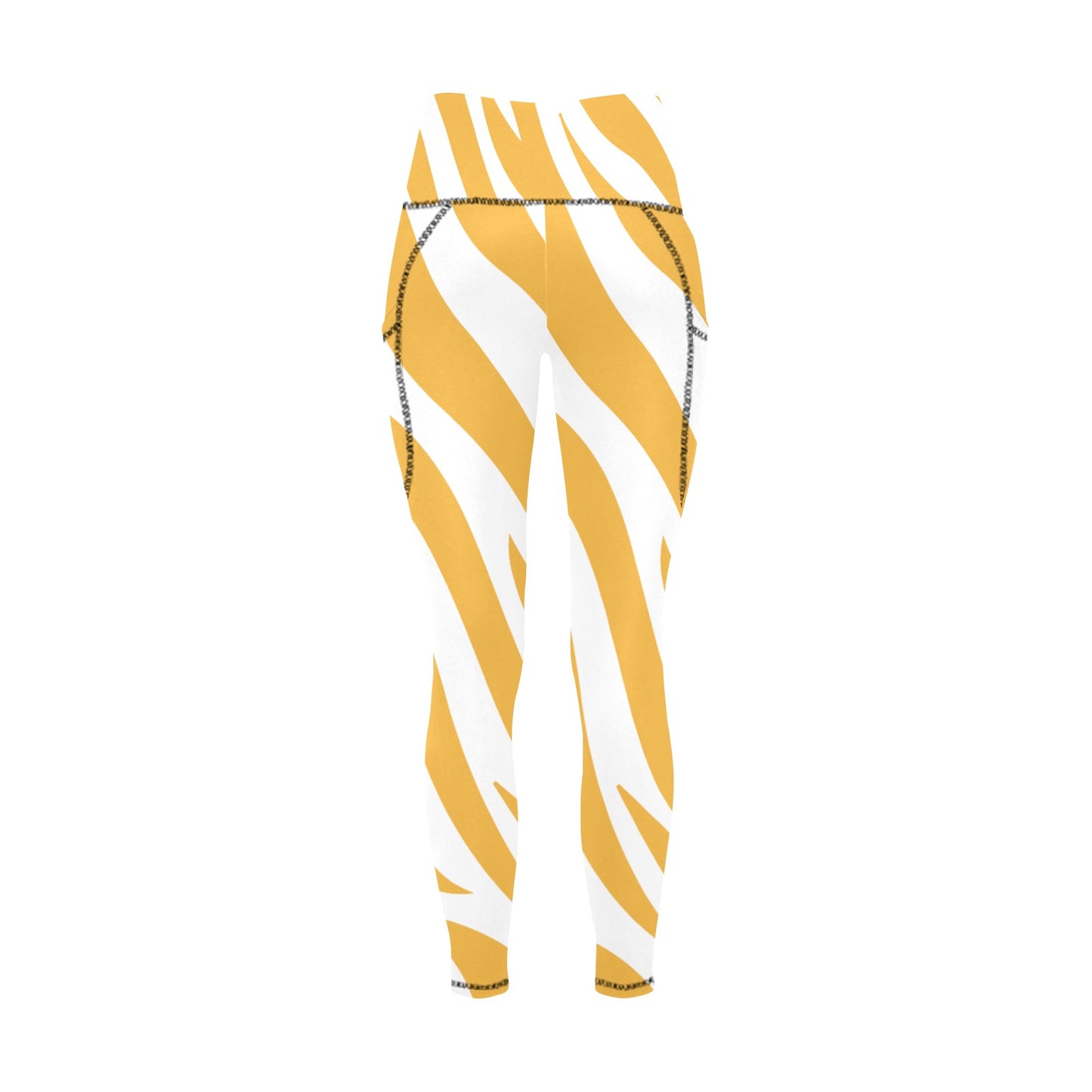 Dizzy Pickle Bridget Gold Women's Pickleball Performance Leggings (Ankle Length, High-Waisted, & Two Side Pockets)