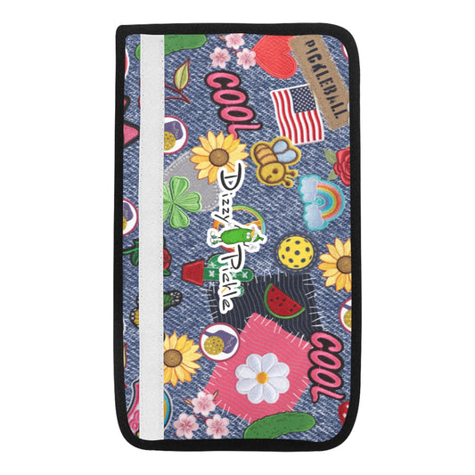 Dizzy Pickle Amy Patches Car Seat Belt Cover 7" x 12.6"