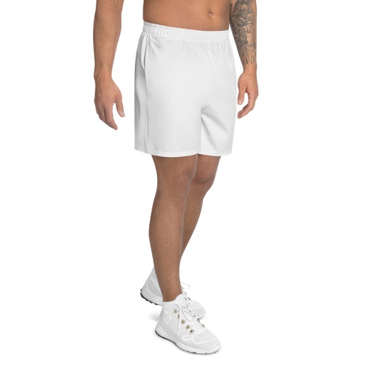 Dizzy Pickle DZY P Classic Solid White 87WCB2 Men's Pickleball Athletic Long Shorts with Pockets