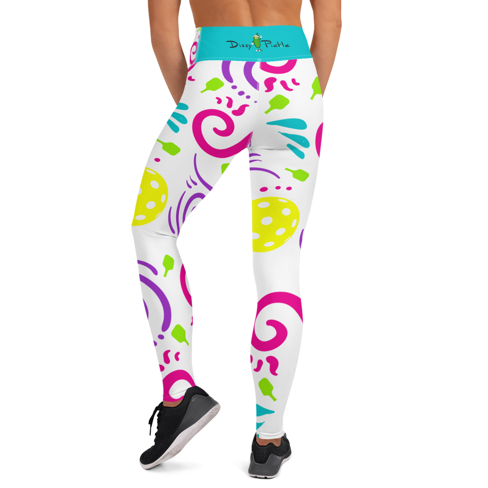 Dizzy Pickle It's Swell White Women's Pickleball Ankle Length Leggings