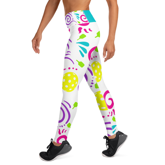 Dizzy Pickle It's Swell White Women's Pickleball Ankle Length Leggings