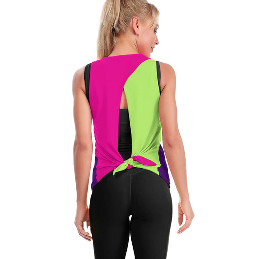Dizzy Pickle Lesia PPG Solid Women's Pickleball Sweat-Absorbing Sleeveless Tie-Back Vest