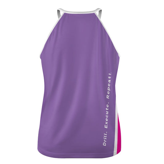 Dizzy Pickle Performance DS Women's Pickleball Sleeveless Crew Neck Vest Heather Fuchsia