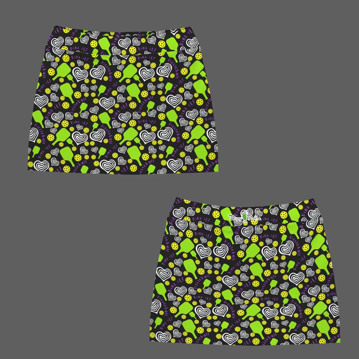 Dinking Diva Hearts black mini