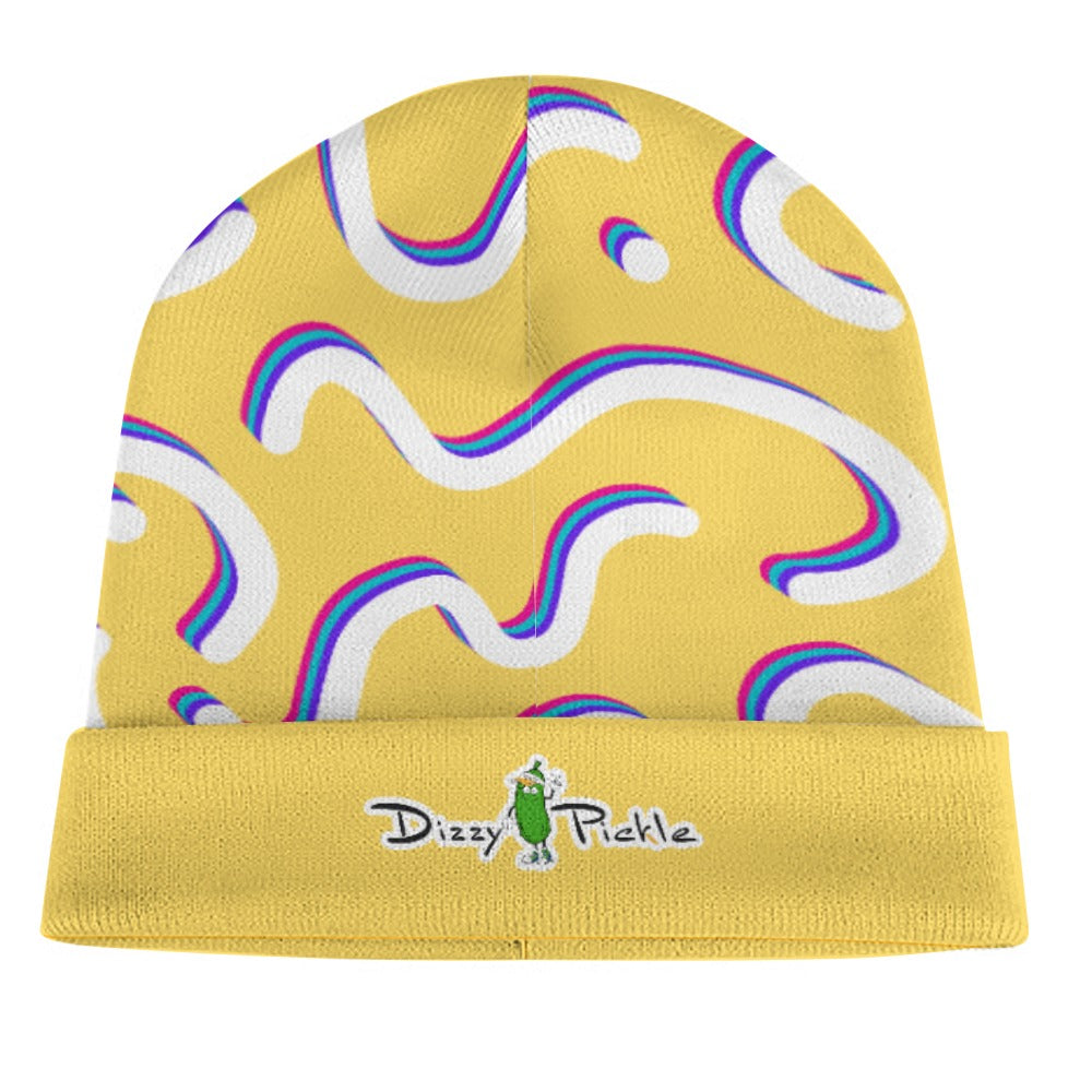 Dizzy Pickle It's Your Birthday Confetti Yellow One-Size Knitted Beanie