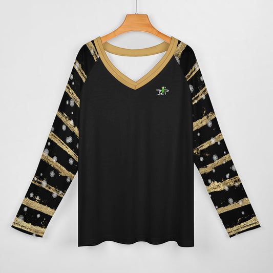 Dizzy Pickle Christmas Holly Cheer Collection Variety Set 3 Women's Pickleball Doiuble Layered V-Neck Loose Tee