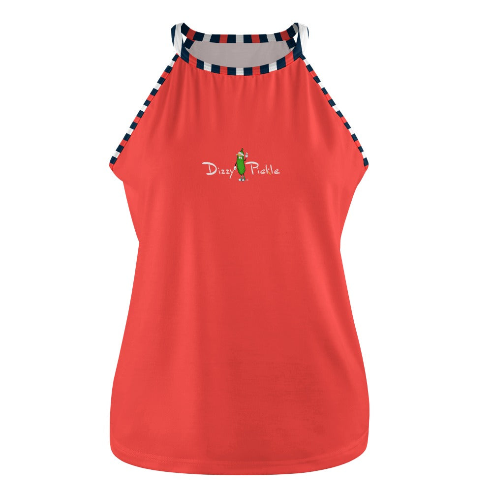 Dizzy Pickle Van Solid Coral Women's Pickleball Crew Neck Vest