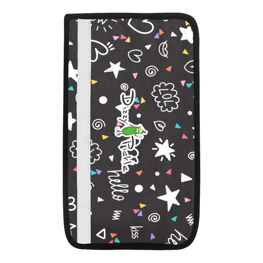 Dizzy Pickle Rachel Black Car Seat Belt Cover 7" x 12.6"