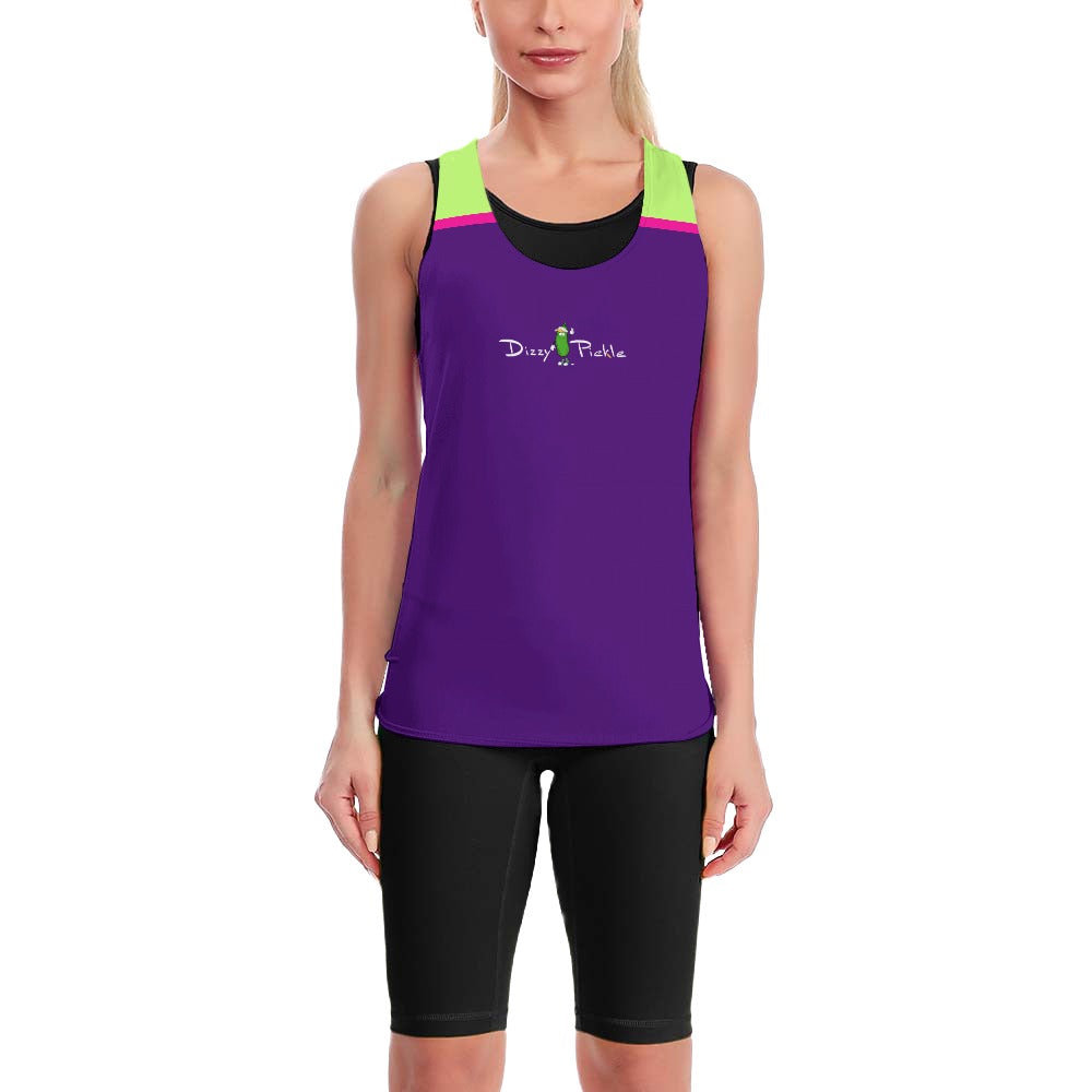 Dizzy Pickle Lesia PPG Solid Blooms Women's Pickleball Sweat-Absorbing Sleeveless Tie-Back Vest