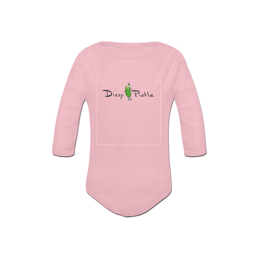 Dizzy Pickle Lil' Dizzy Organic Cotton Baby Long Sleeve Pink Onesie