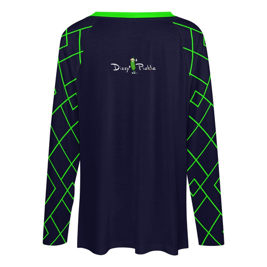 Dizzy Pickle Lisa NBG Women's Pickleball Long sleeve Double Layered V-Neck Loose Tee