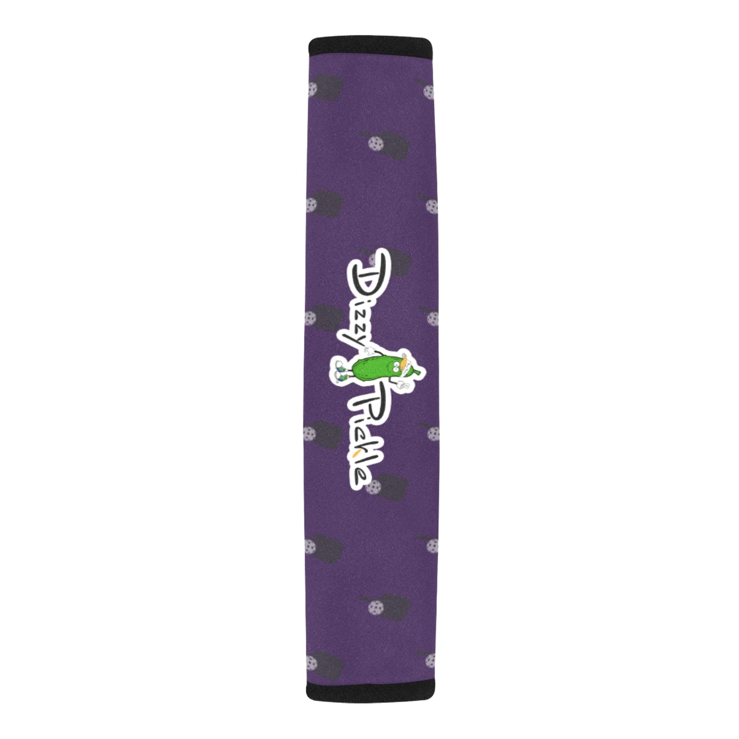 Dizzy Pickle Lynne Purple Paddles Car Seat Belt Cover 7" x 12.6"