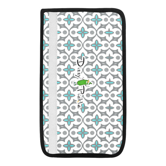 Dizzy Pickle Shelby White Car Seat Belt Cover 7" x 12.6"