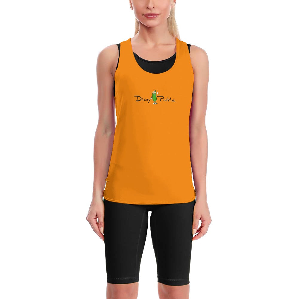 Dizzy Pickle DZY P Classic Pumpkin Orange Women's Pickleball Sweat-Absorbing Tie-Back Vest