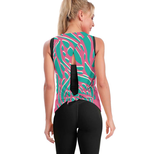 Dizzy Pickle Lesia PSC Solid Petals Women's Pickleball Sweat-Absorbing Sleeveless Tie-Back Vest