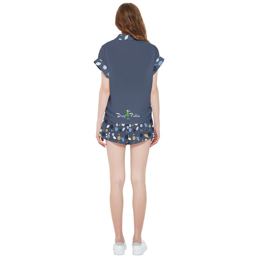 Lesley - Gray - Pickleball Chiffon Lounge Set by Dizzy Pickle