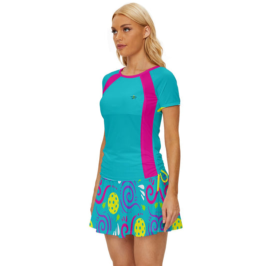 MEDIUM Dizzy Pickle It's Swell Blue Women's Pickleball Sports Set