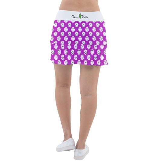 Dizzy Pickle GrayC Balls Classic Women's Pickleball Pleated Skorts with Inner Shorts & Pockets
