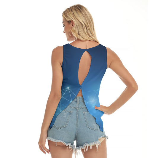 Dizzy Pickle Let's GEO 5T58B Women's Pickleball Open-Backed Sleeveless Tank Top