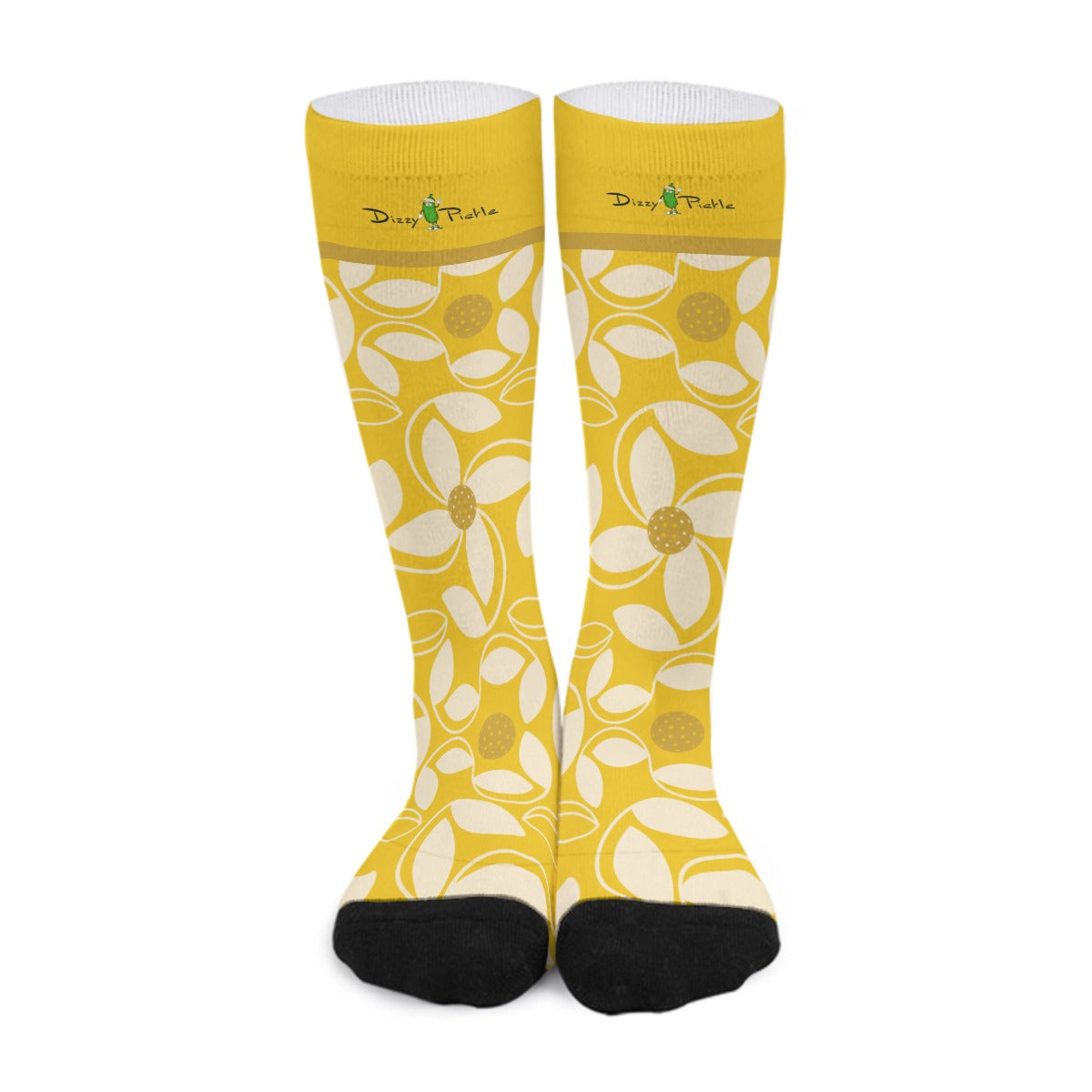 Dizzy Pickle Beth Gold Women's Pickleball Polyester-Cotton Long Socks