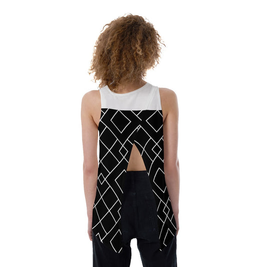 Dizzy Pickle Lisa BW Women's Pickleball Back Split Tank Top