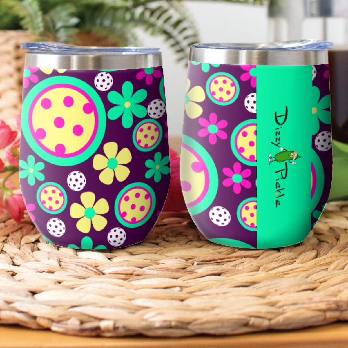 Dizzy Pickle Charlotte Stainless Steel Pickleball 120z Wine Tumbler