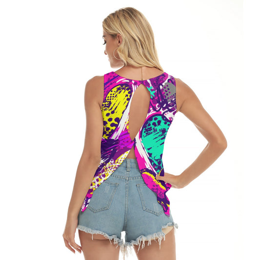 Dizzy Pickle Graffiti 5XA9X Women's Pickleball Open-Backed Sleeveless Tank Top