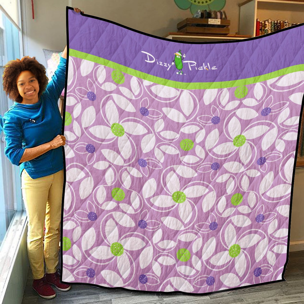 Dizzy Pickle Beth Lavender Lightweight Courtside Quilt