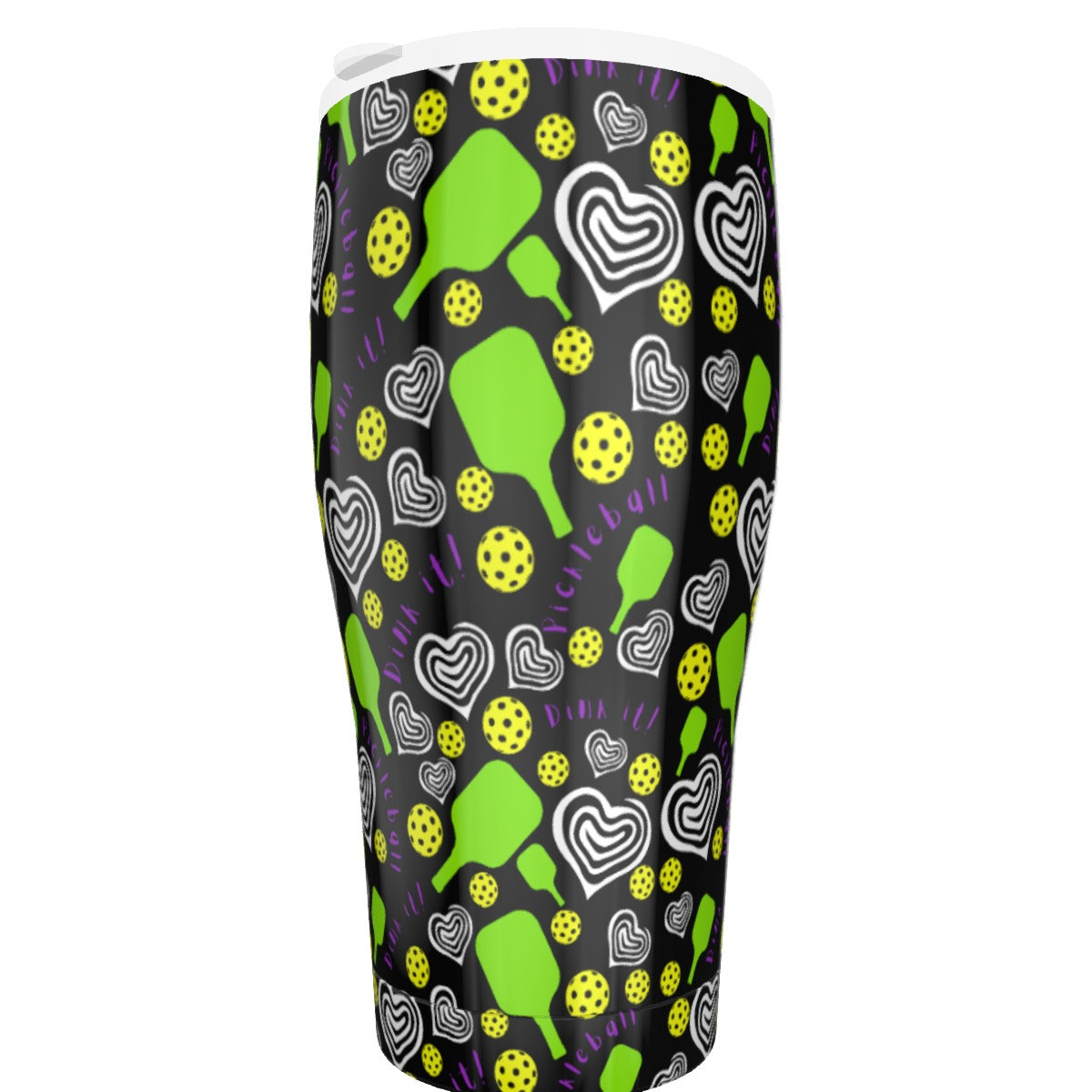 Dizzy Pickle Dinking Diva Hearts BG Cone Tumbler 30oz