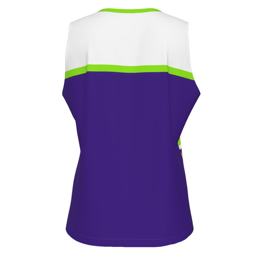 Dizzy Pickle Dinking Diva BG Purple Main Women's Pickleball Sleeveless Sports Tank Top