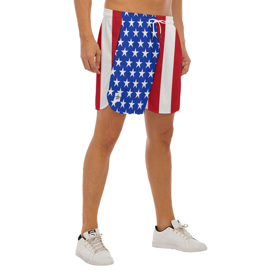Dizzy Pickle USA Let Freedom Ring Glory Men's Side Split Pickleball Court Shorts