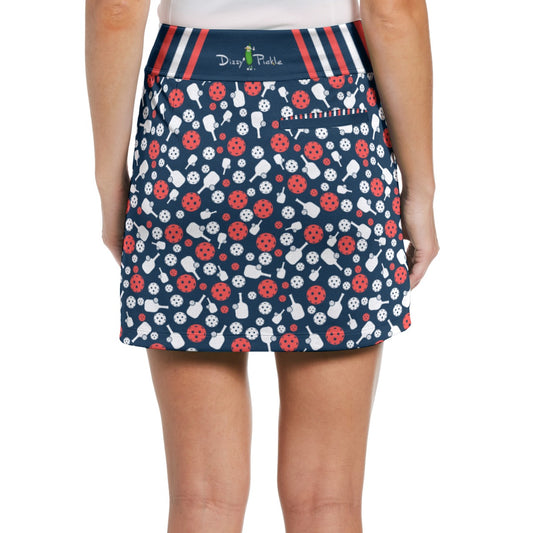 Dizzy Pickle Van - Mini - Stripes - 17" Performance Skort with Inner Shorts