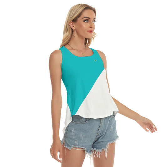 DZY P Classic - Diagonal Pickleball Tank Top by Dizzy Pickle - Cool Teal
