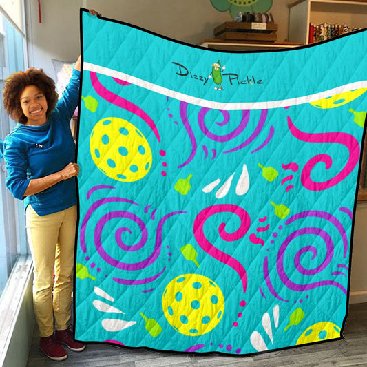 It's Swell - Teal - Lightweight Quilt by Dizzy Pickle