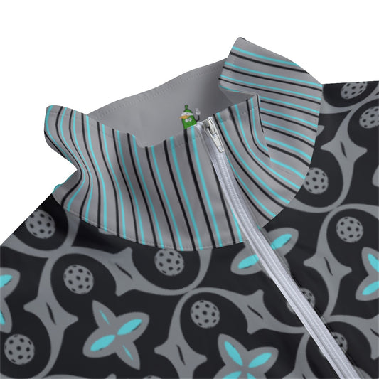 Shelby - Black - Women's Quarter Zip Long Sleeve Casual Pullover by Dizzy Pickle