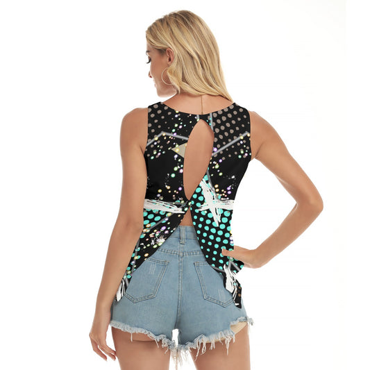 Dizzy Pickle Let's GEO 5XA7S Women's Pickleball Open-Backed Sleeveless Tank Top