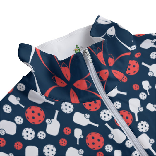 Dizzy Pickle Van Paddles & Balls Women's Quarter Zip Long Sleeve Casual Pullover