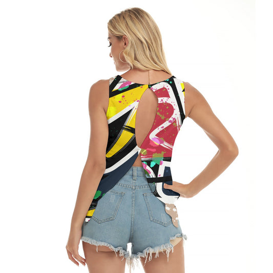 Dizzy Pickle Graffiti 5XALG Women's Pickleball Open-Backed Sleeveless Tank Top