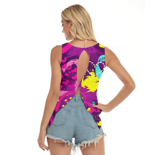 Dizzy Pickle Graffiti 5X9ZK Women's Pickleball Open-Backed Sleeveless Tank Top