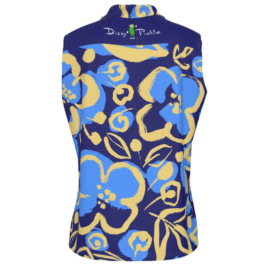 Dizzy Pickle Lesia BYB Blooms Women's Pickleball Sleeveless Polo Shirt