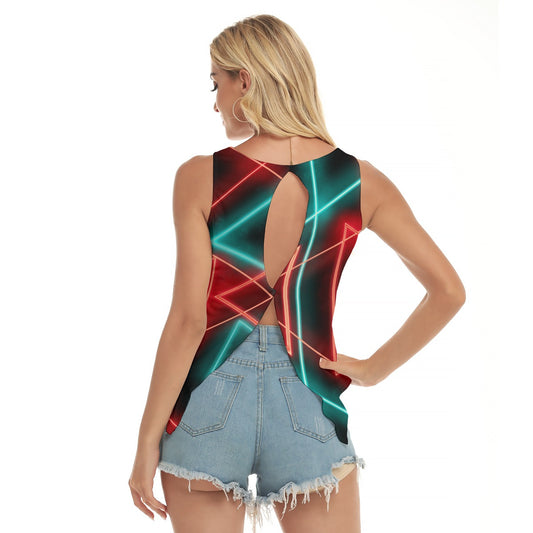 Dizzy Pickle Let's GEO 5T59R Women's Pickleball Open-Backed Sleeveless Tank Top