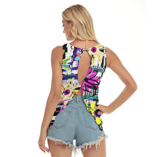 Dizzy Pickle Graffiti 5XAAA Women's Pickleball Open-Backed Sleeveless Tank Top