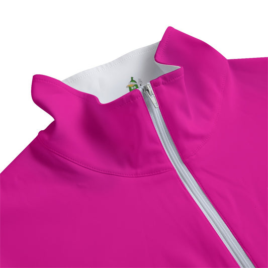 DZY P Classic - Hot Pink - Women's Quarter Zip Long Sleeve Casual Pullover by Dizzy Pickle