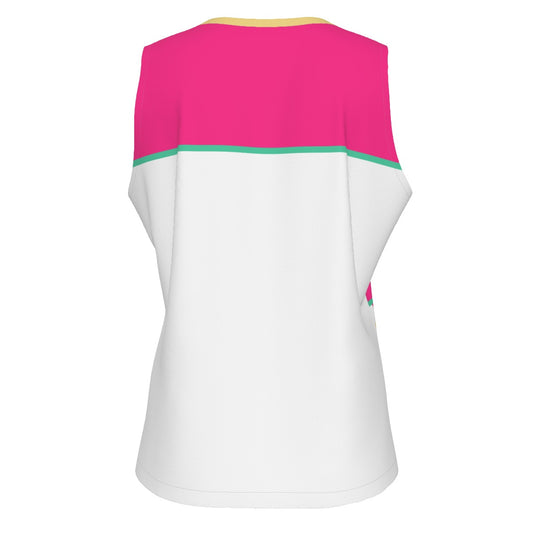 Dizzy Pickle Joann Deep Pink Wiggles Women's Pickleball Sports Tank Top